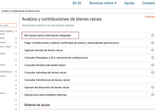 avalúo fiscal detallado